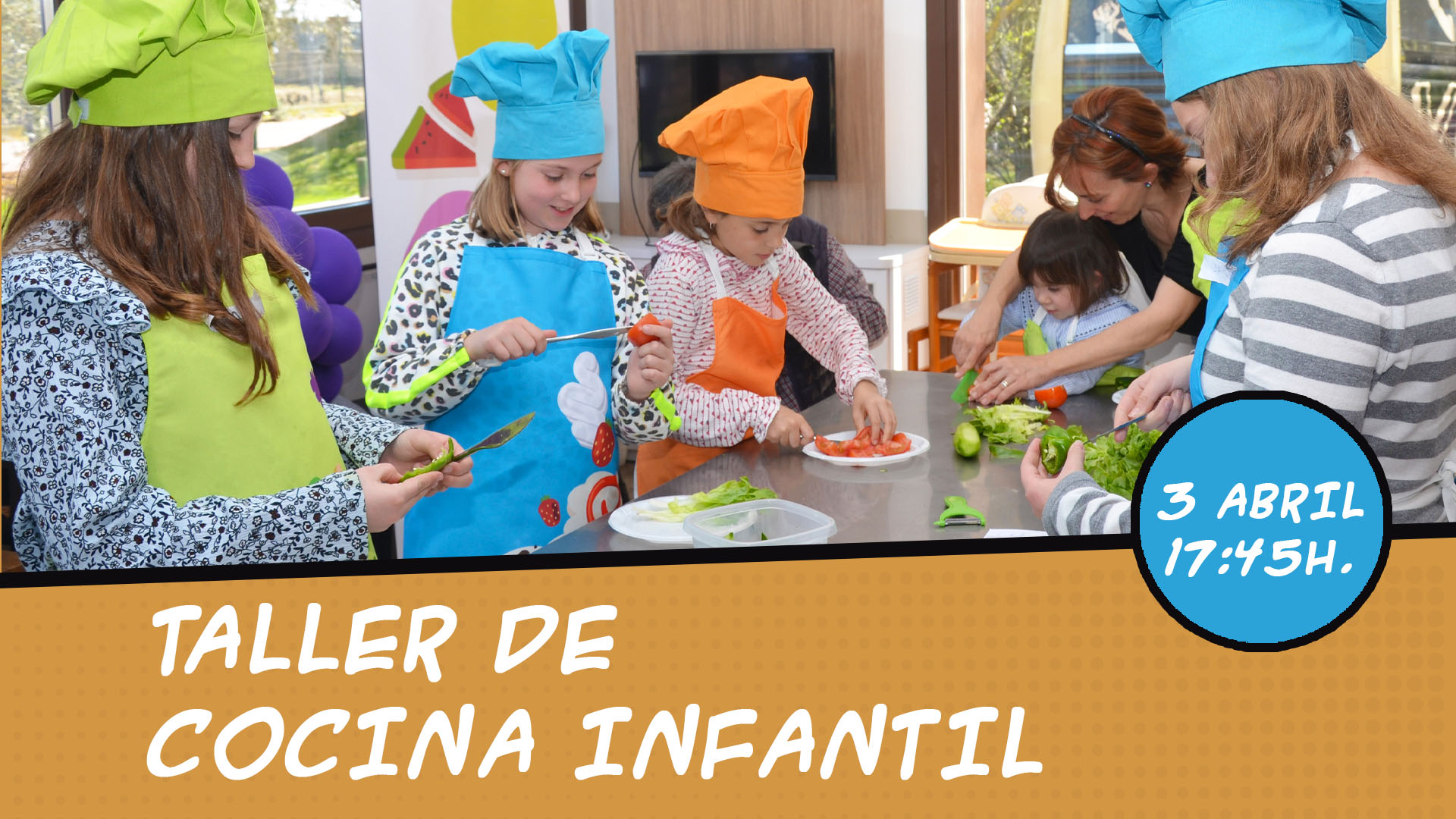 12. Taller infantil de cocina. VIERNES 3 ABRIL, 17:45 H.